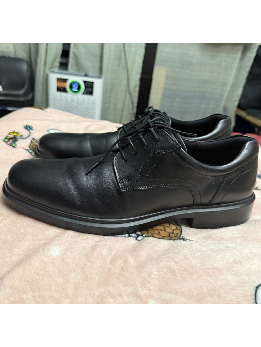 ECCO Helsinki 2 Men's Black Leather Lace-Up Derby Dress Shoes EU 47 US 13-13.5